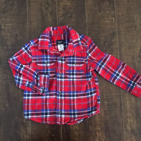 4/$20 Carters 18 month flannel button down shirt - Picture 1 of 1